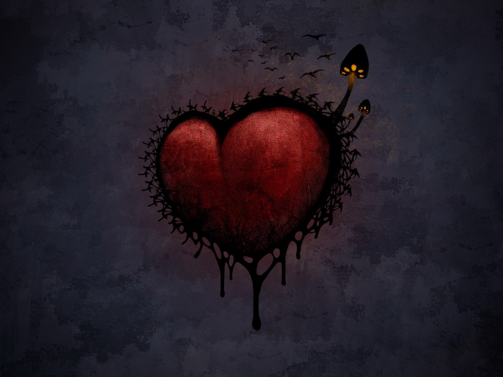 Емо обои мрачное сердце
