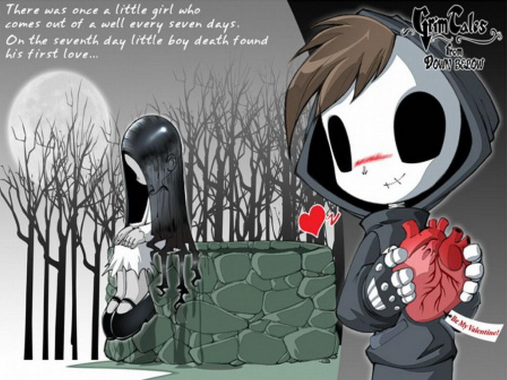 First love on the seventh day: Grim Tales wallpapers Emo